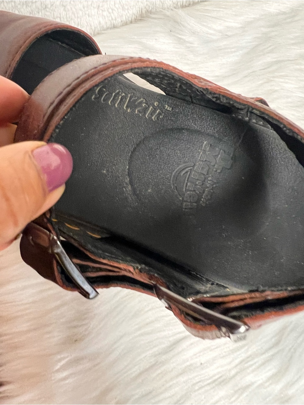 Dr. Martens Brown Leather Platform Sandals - Picture 5 of 7